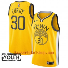 Golden State Warriors Trikot Stephen Curry 30 2018-19 Nike Gelb Swingman - Kinder